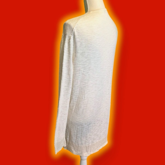 Madewell ‘Summer Ryder Cardigan Sweater in Stripe’ in “Pearl Ivory” Size Small - Picture 10 of 16